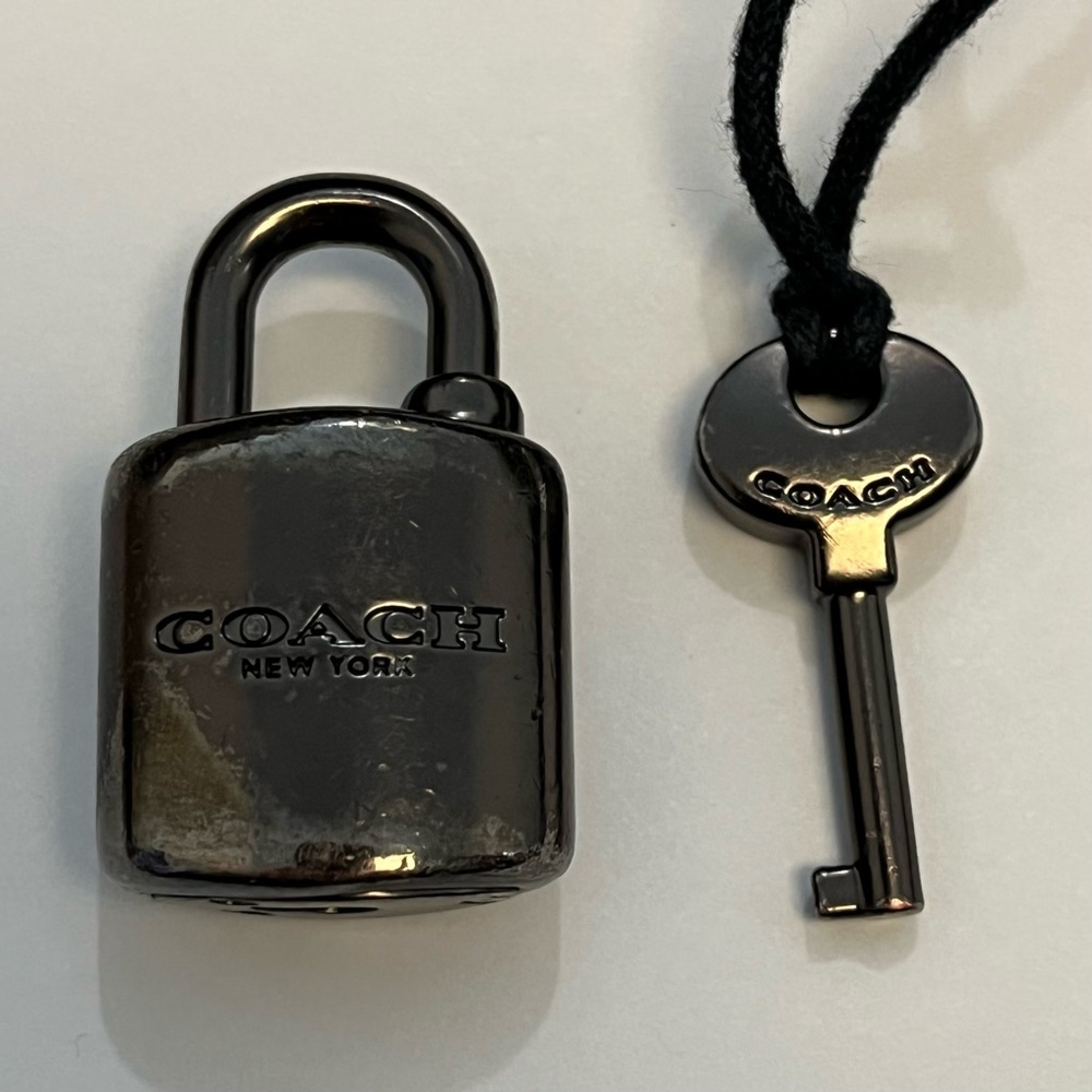Coach Gunmetal Dark Gray Small Lock with Key